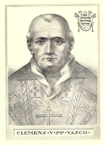 Portrait dessiné du pape Clément V