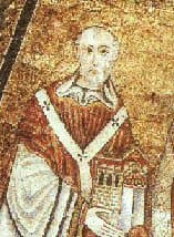 Mosaïque du XIIᵉ siècle représentant le pape Innocent II à Sainte-Marie-du-Trastevere