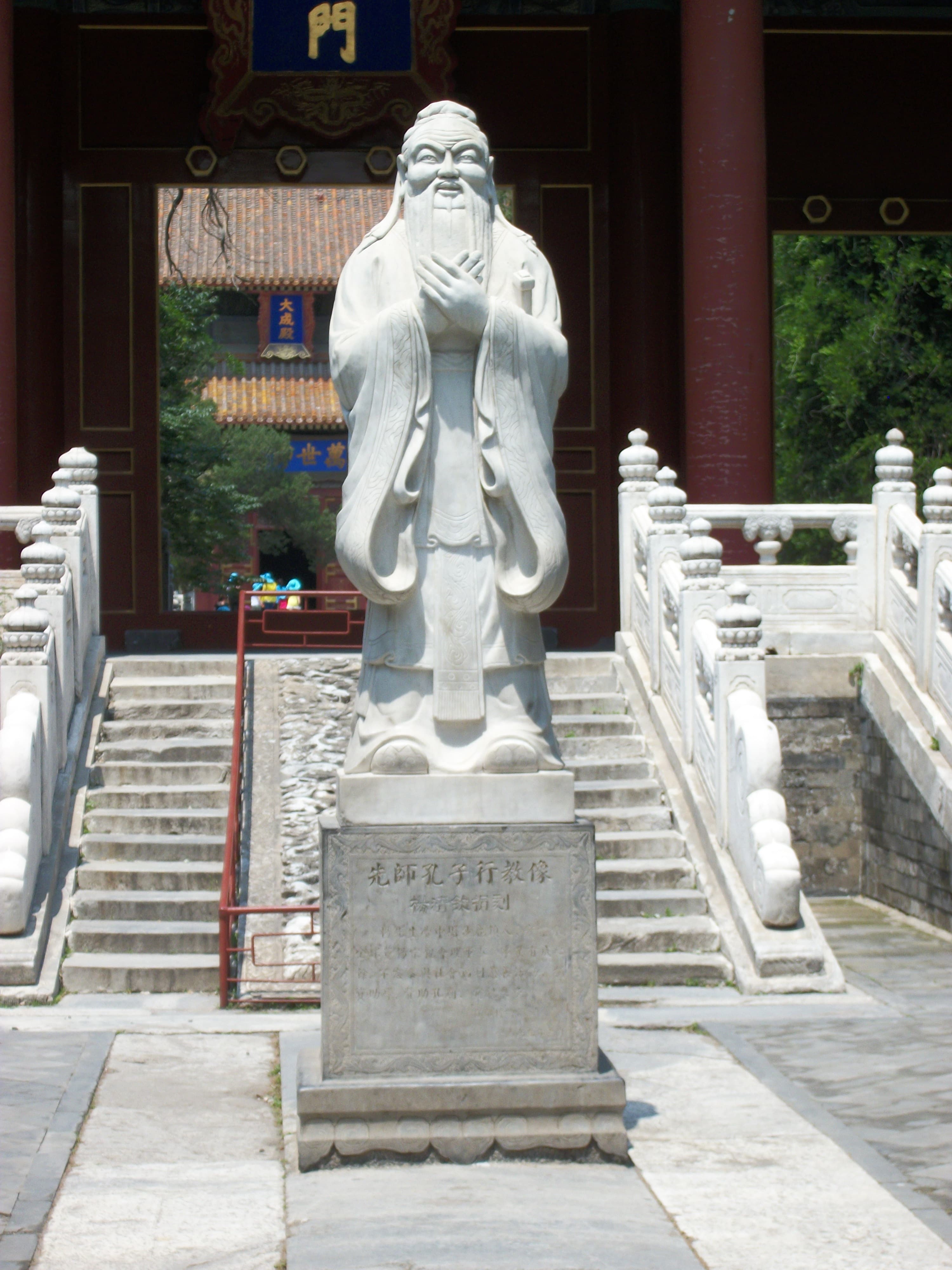 Statue of Confucius at the Beijing Temple of Confucius