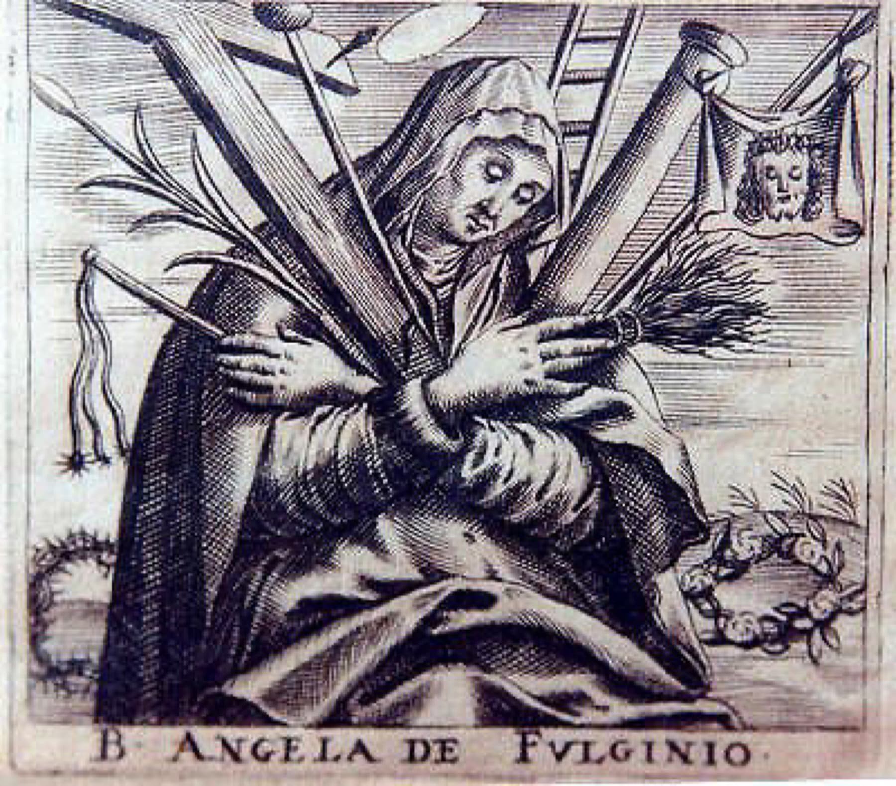 Retrato antiguo de santa Ángela de Foligno