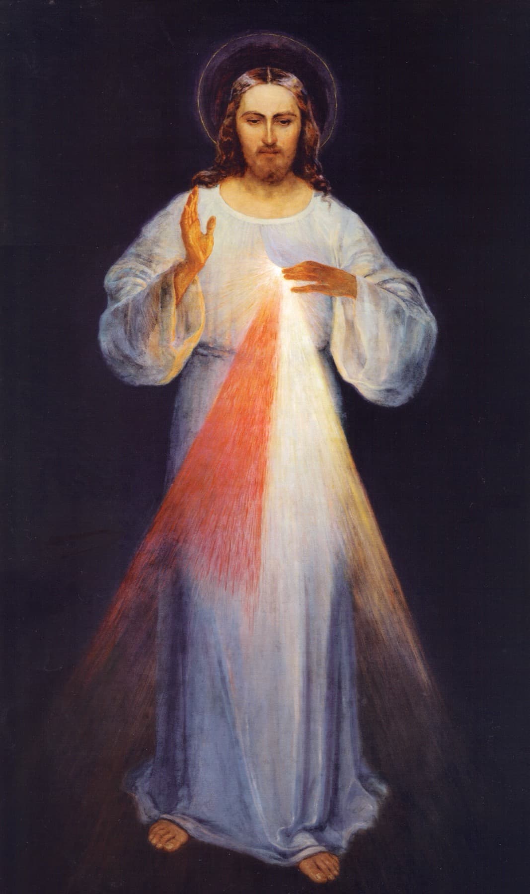 Cuadro original de la Divina Misericordia pintado por Eugeniusz Kazimirowski en 1934