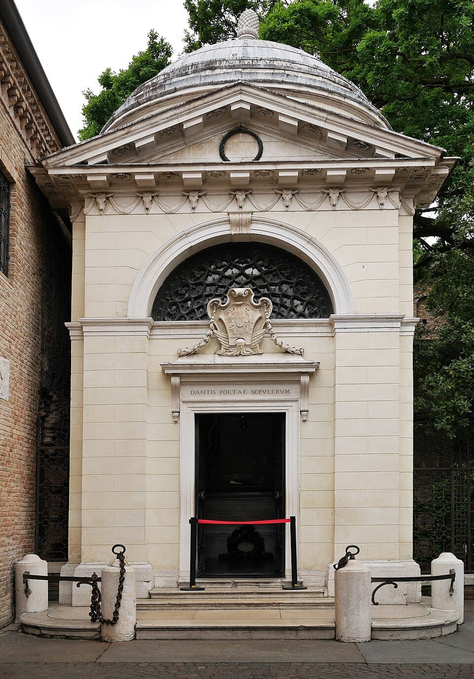 Neoclassical tomb of Dante Alighieri in Ravenna