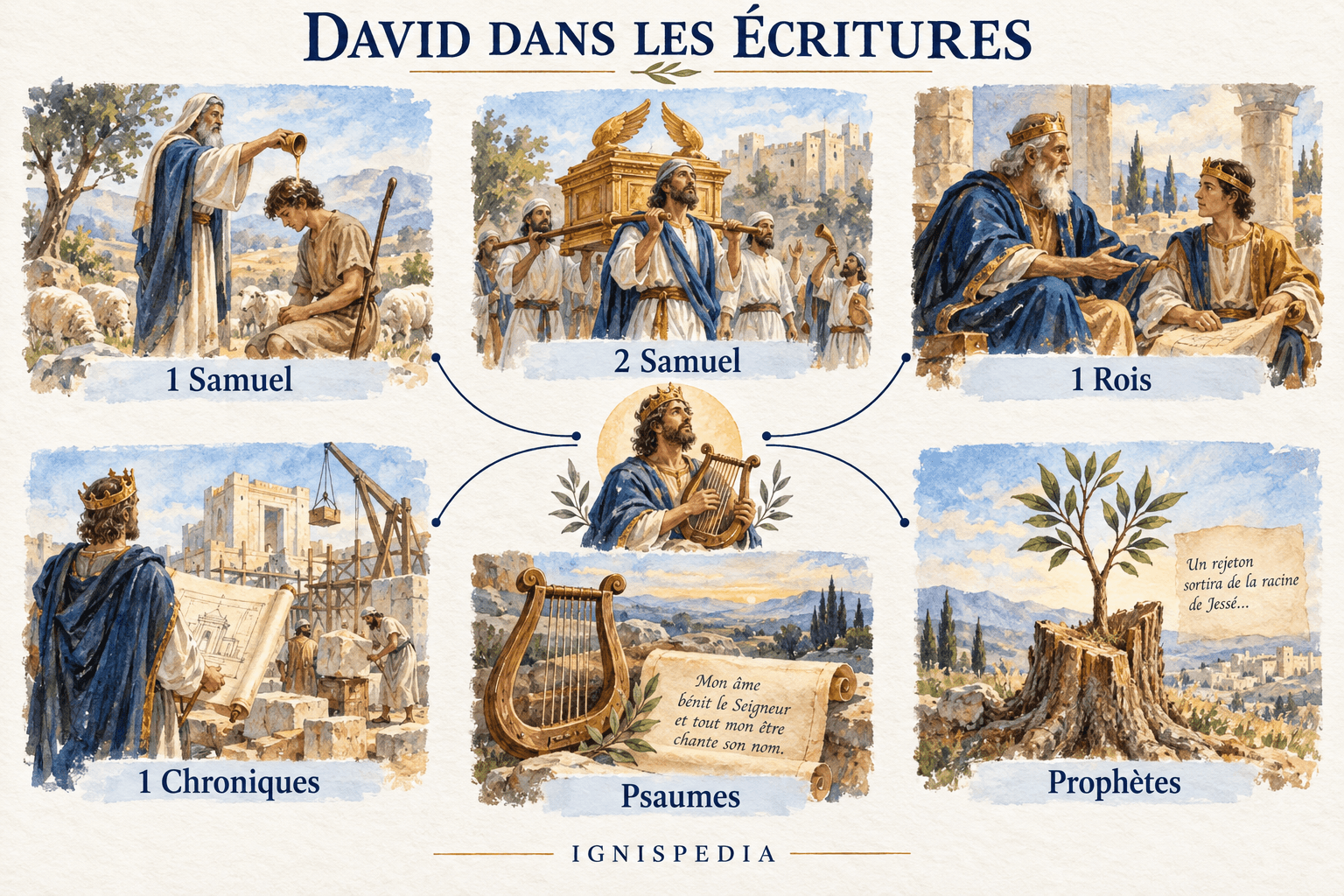 Les six ensembles bibliques qui racontent David, de Samuel aux prophètes