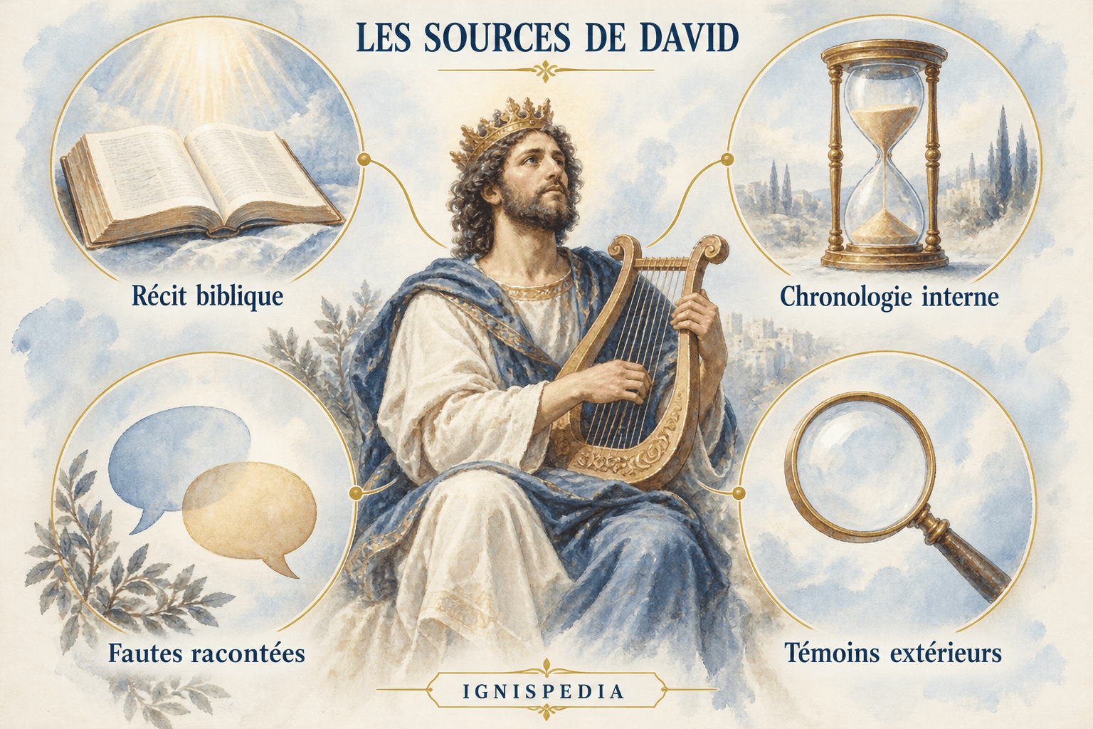 Quatre catégories de sources à examiner pour l'histoire de David