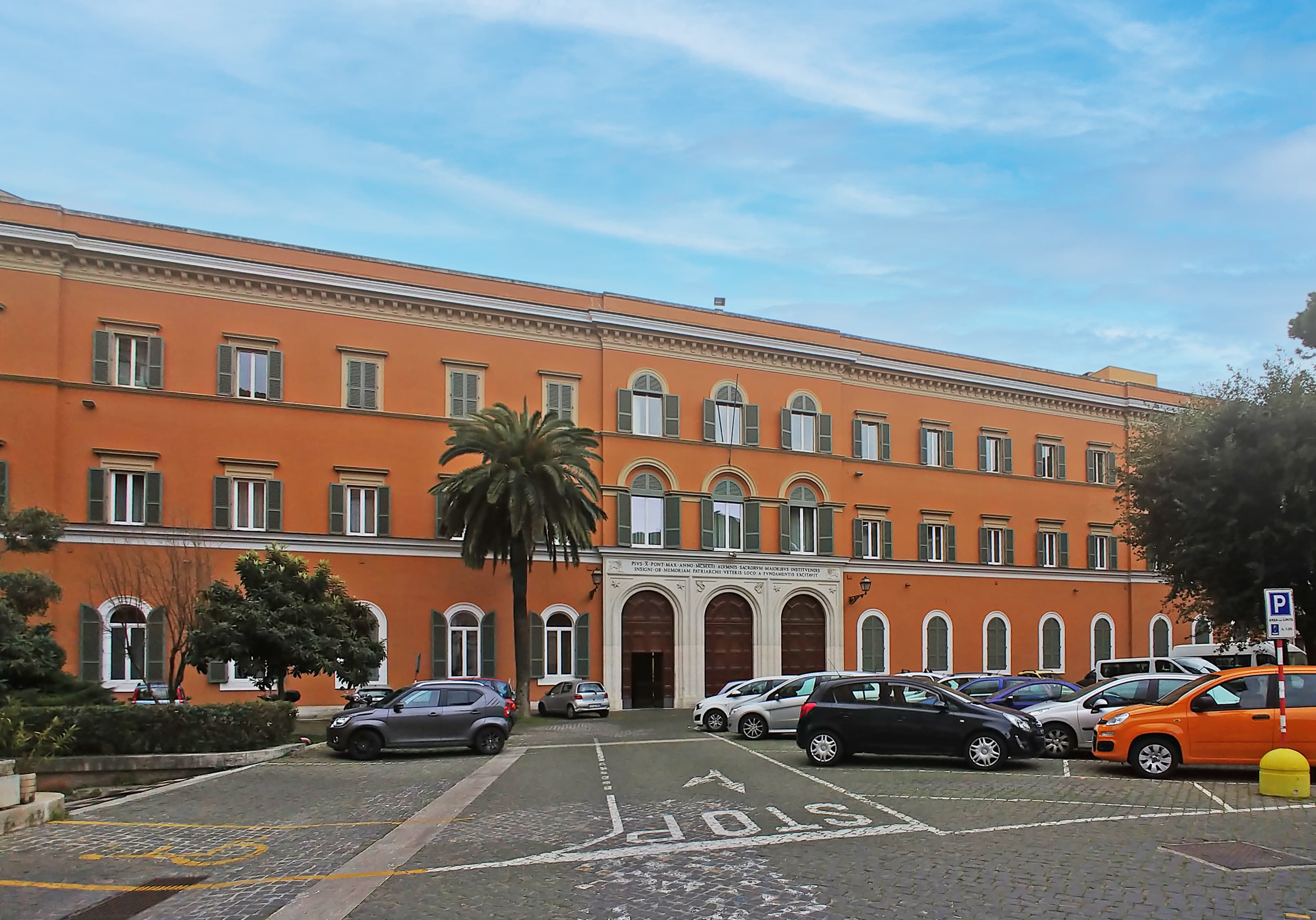 Facade of the Pontificio Seminario Romano Maggiore in Rome