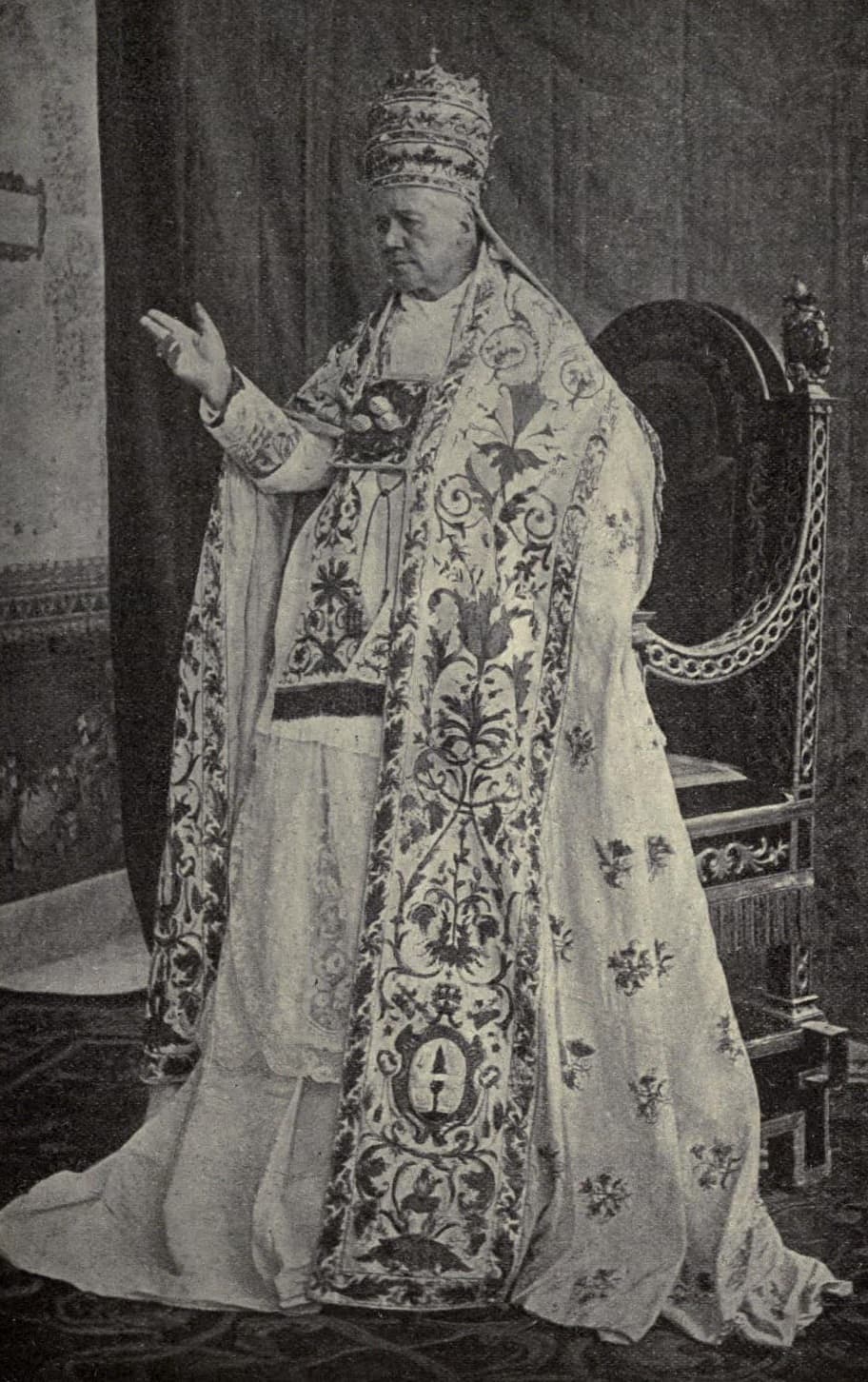 Fotografisches Porträt von Papst Pius X., veröffentlicht 1904