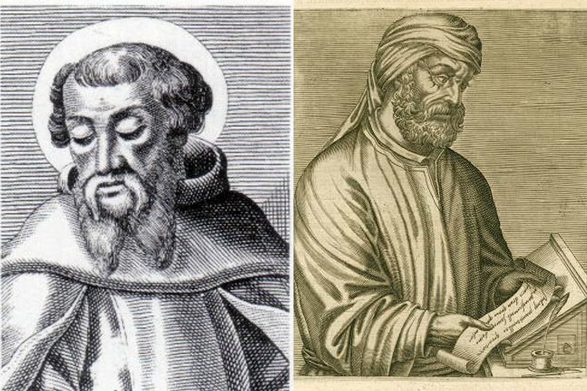 Gestochene Porträts des heiligen Irenäus von Lyon und Tertullians, der beiden wichtigsten Widerleger des Markionismus im 2. und 3. Jahrhundert