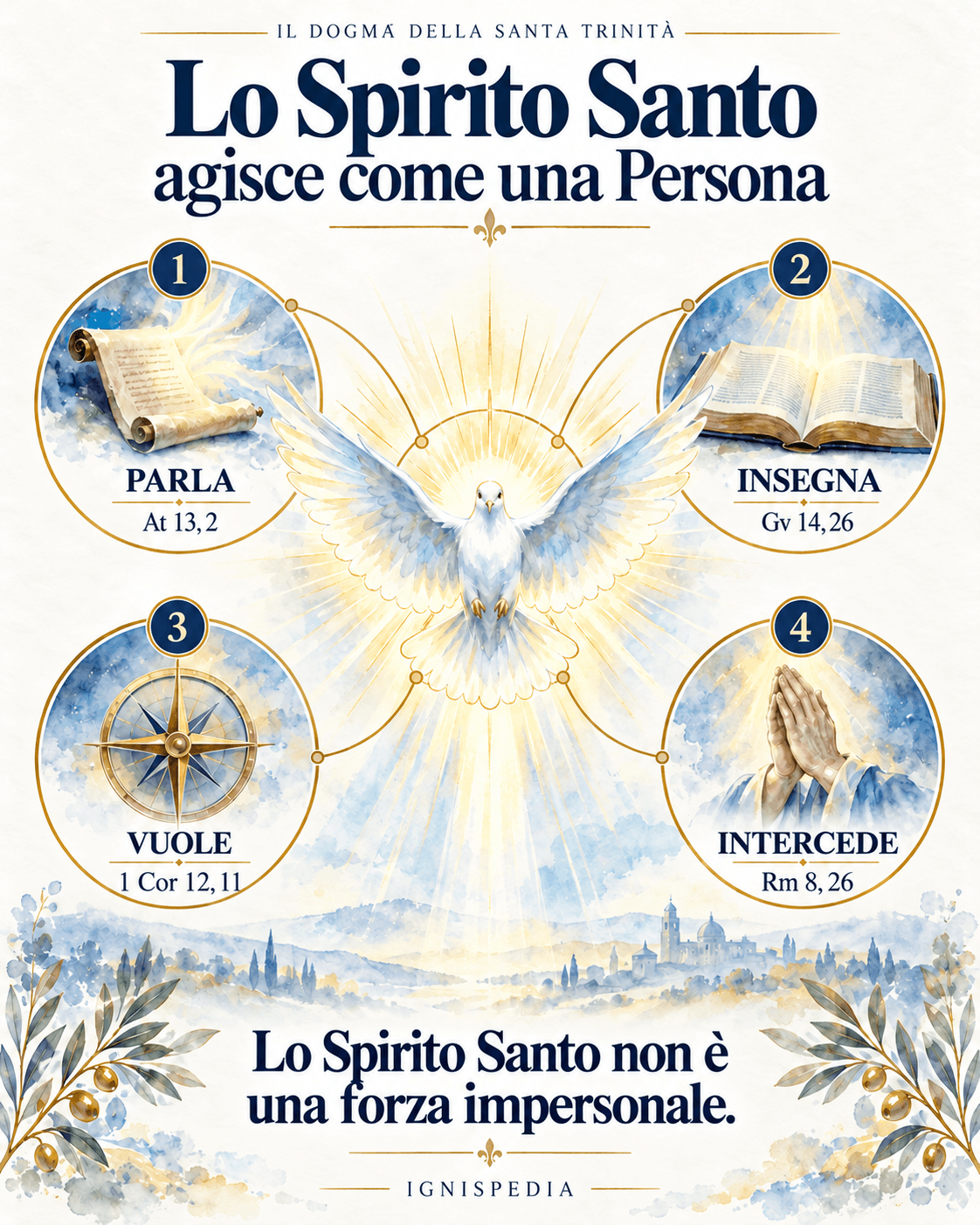 Quattro atti personali attribuiti allo Spirito Santo nel Nuovo Testamento: parlare, insegnare, volere e intercedere