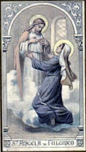 Portrait of Saint Angela of Foligno (c. 1248–1309), Franciscan penitent.