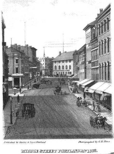 Middle Street em Portland, no Maine, em 1863