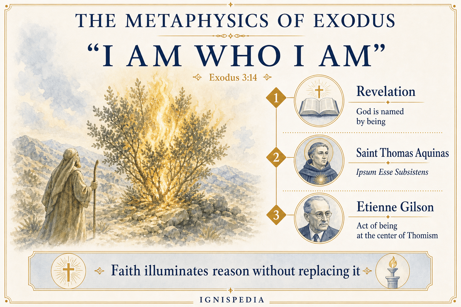 Diagram of the metaphysics of Exodus: Exodus 3:14, Saint Thomas, and the act of being in Gilson.