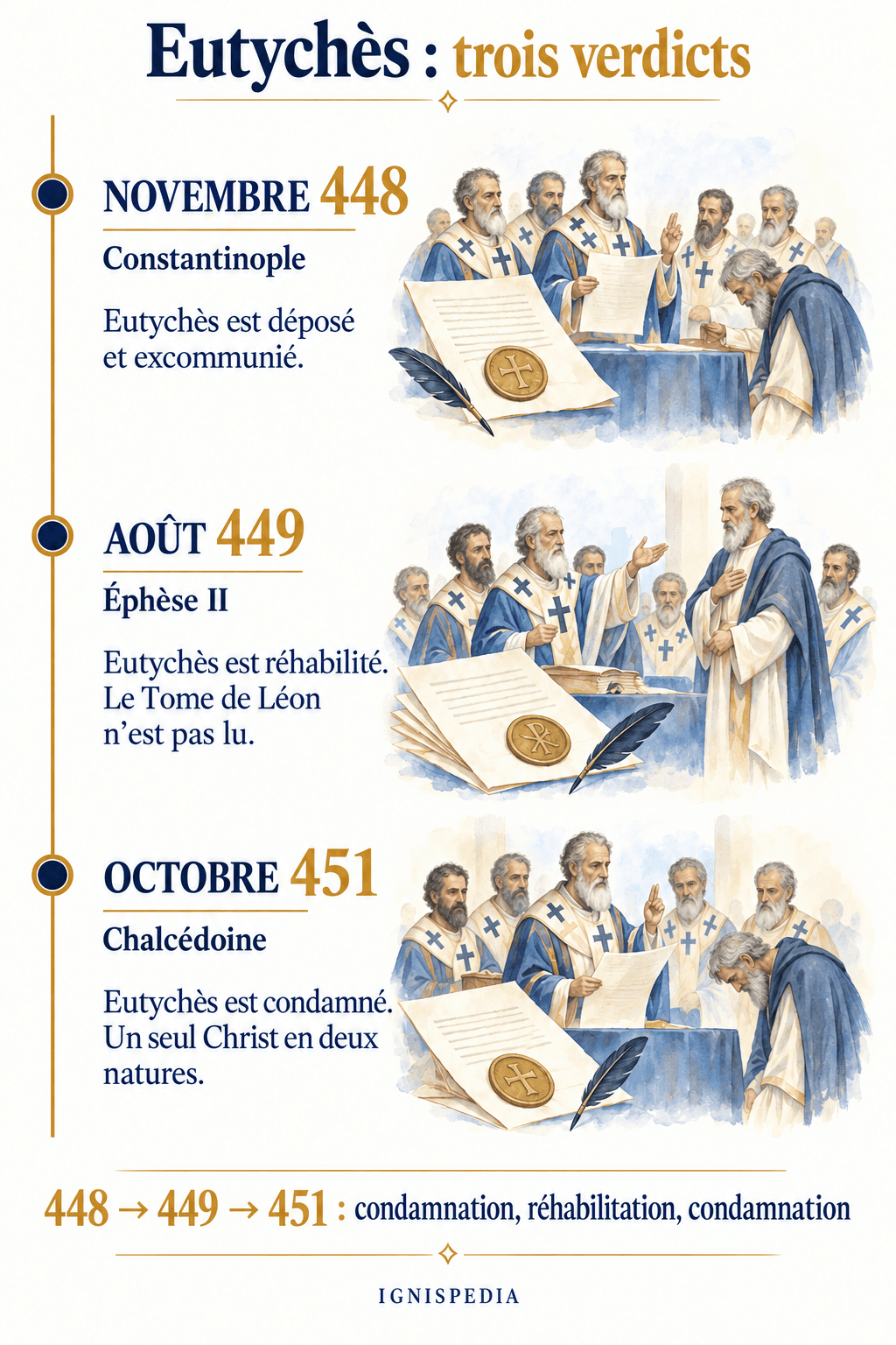 Le decisioni successive di Costantinopoli, Efeso II e Calcedonia