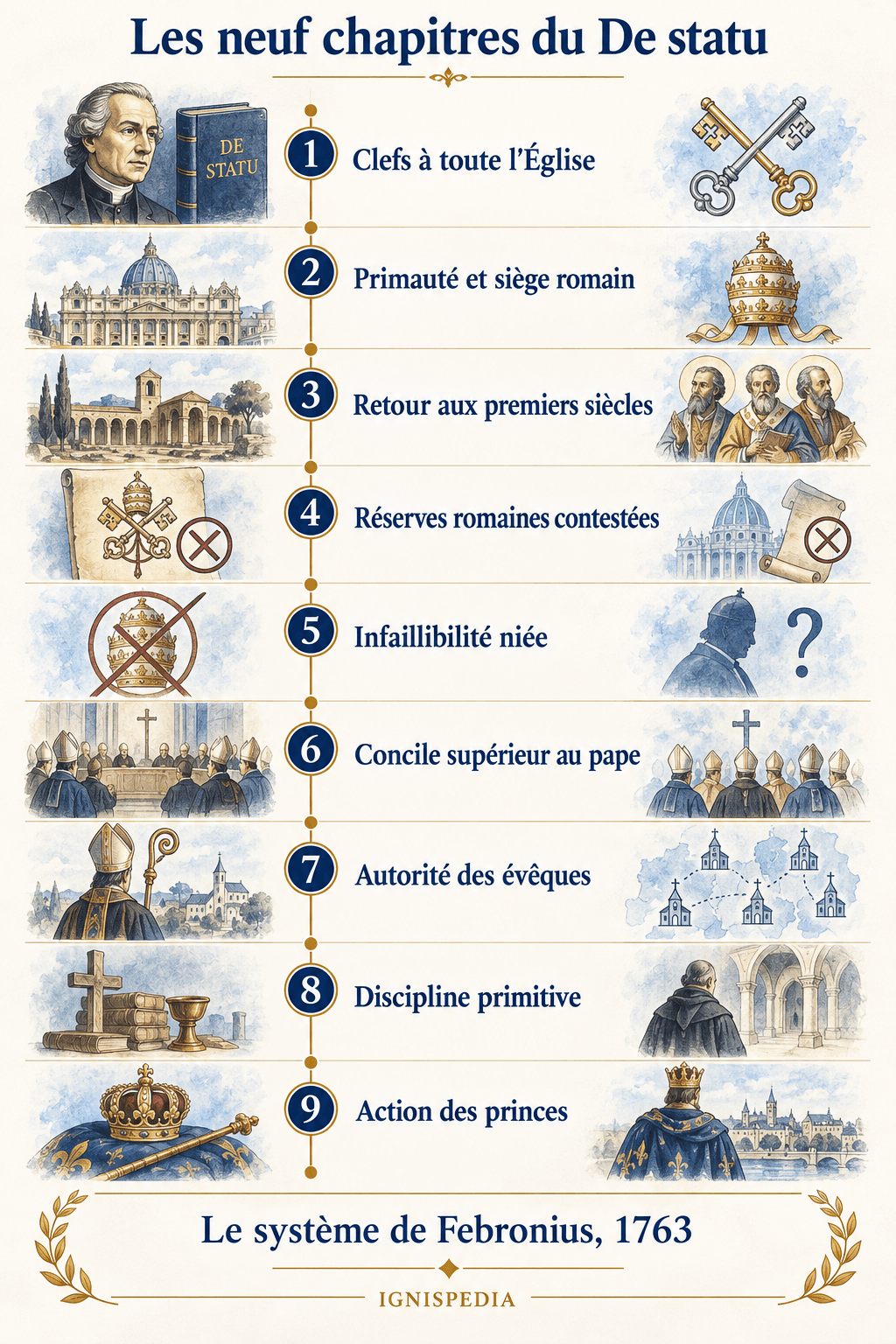 Les neuf chapitres du De statu Ecclesiae et les principales thèses de Febronius