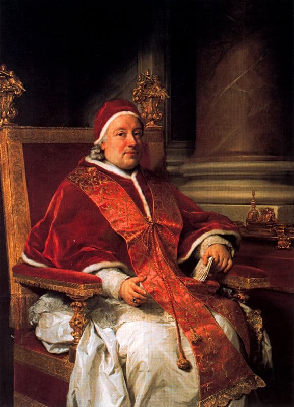 Retrato del papa Clemente XIII por Anton Raphael Mengs, 1758