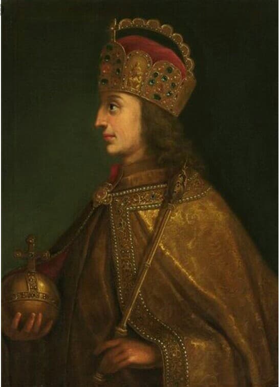Luis de Baviera con ornamentos imperiales