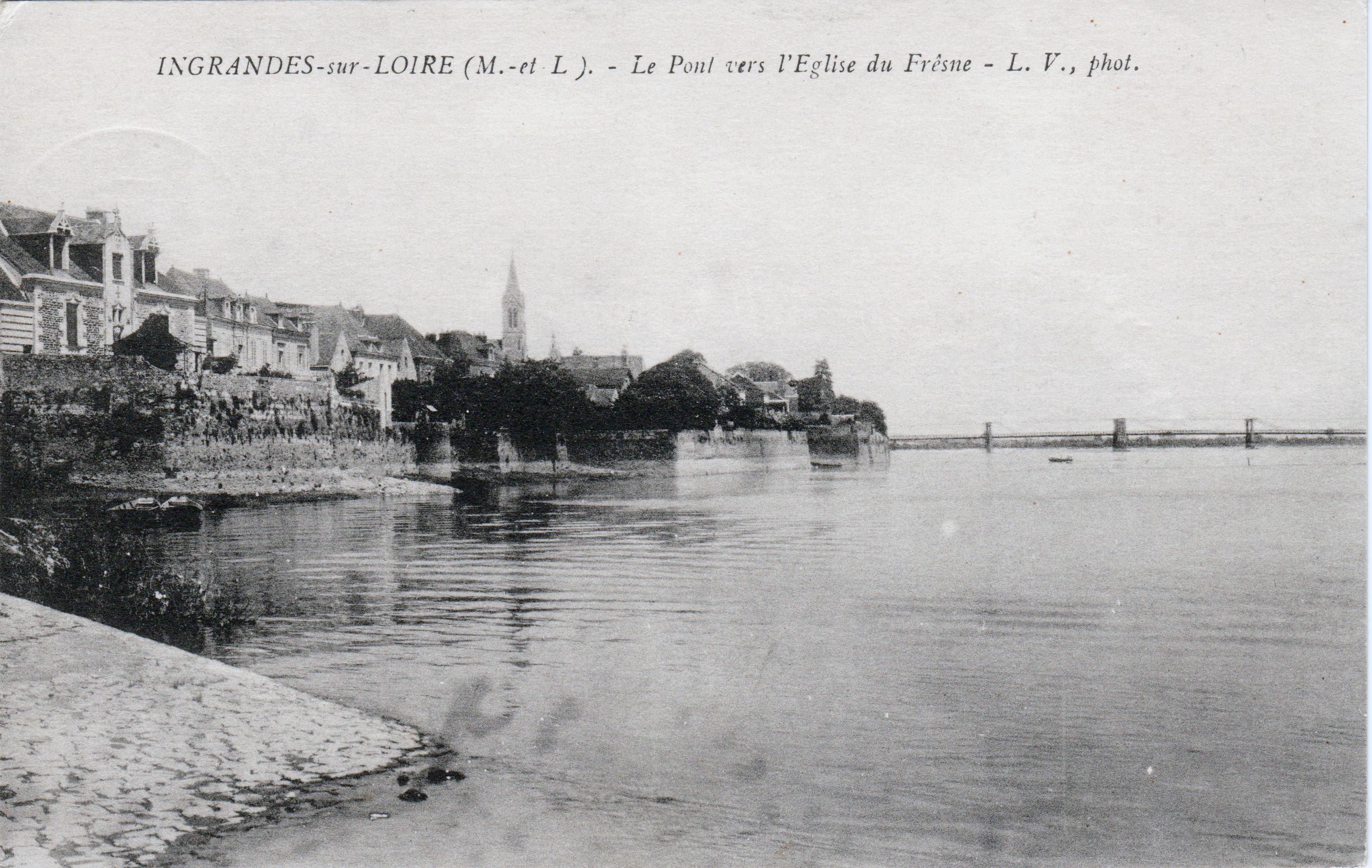 Le Fresne-sur-Loire antes de 1944, a ponte para a igreja