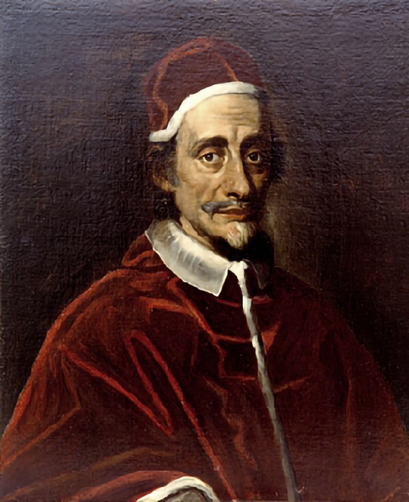 Malowany portret papieża Innocentego XI, który sprzeciwił się Deklaracji gallikańskiej z 1682 roku