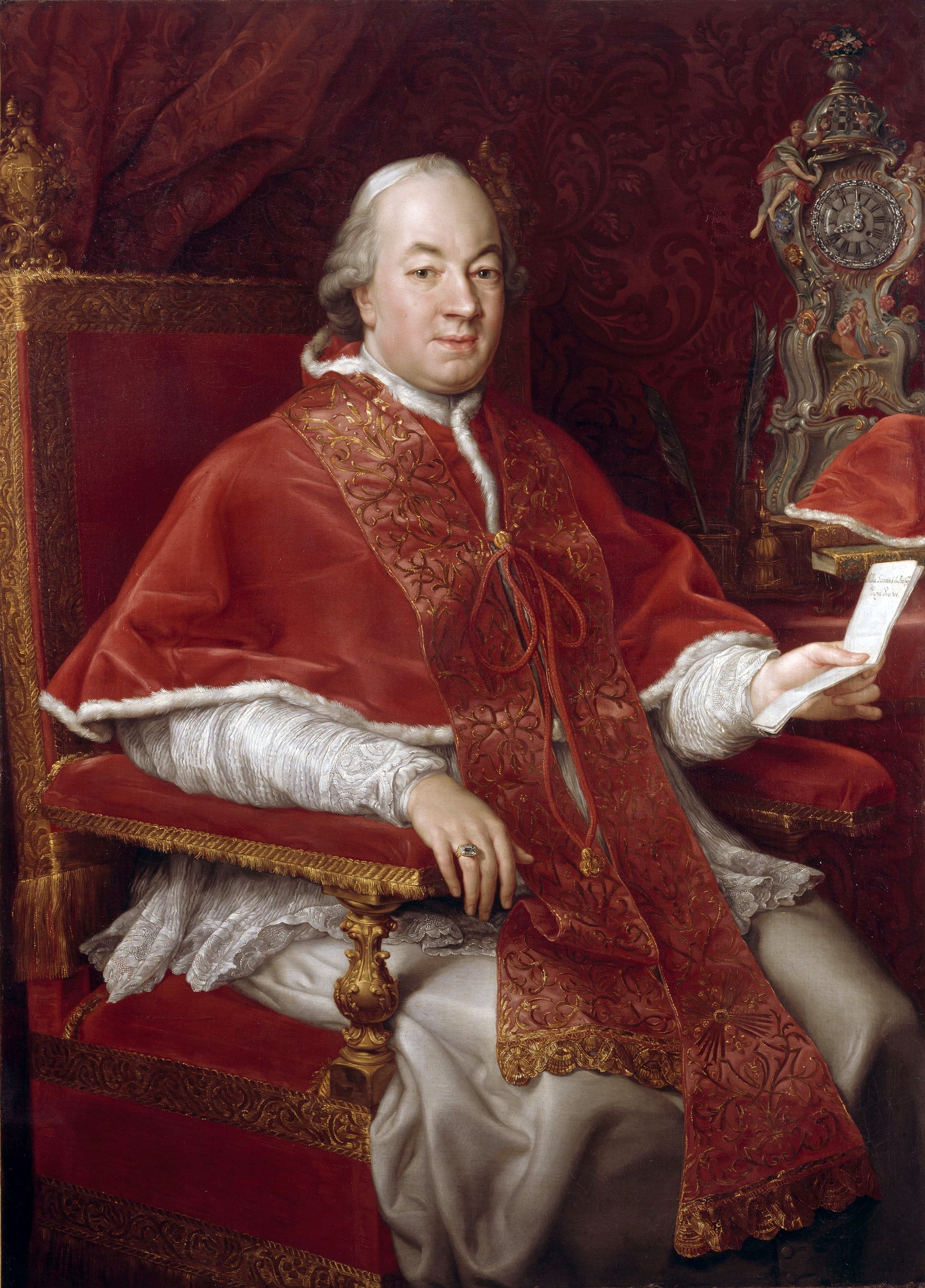 Portret papieża Piusa VI pędzla Pompeo Batoniego z 1775 roku, przechowywany w National Gallery of Ireland