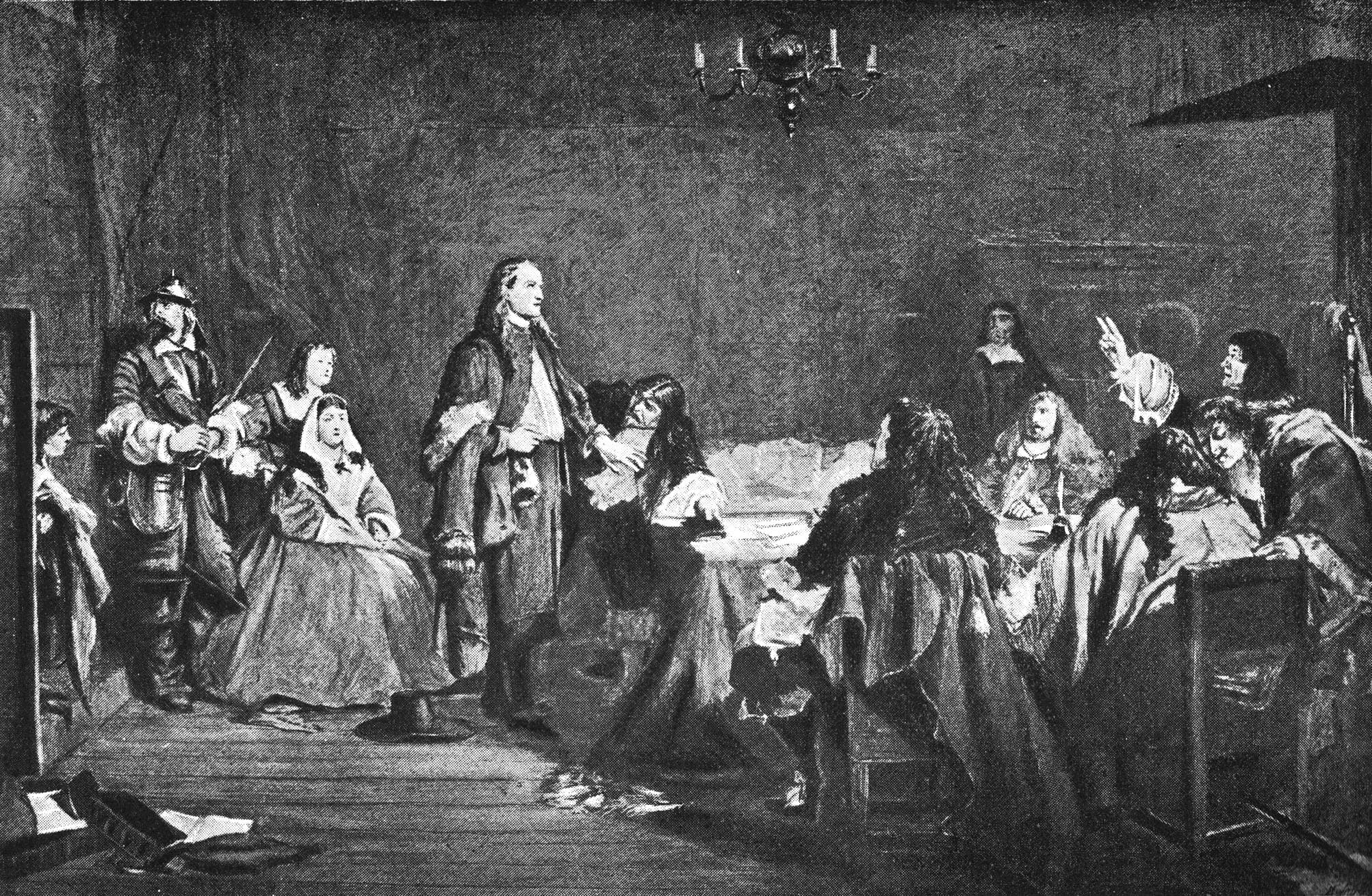 George Fox che rifiuta di prestare giuramento davanti ai magistrati