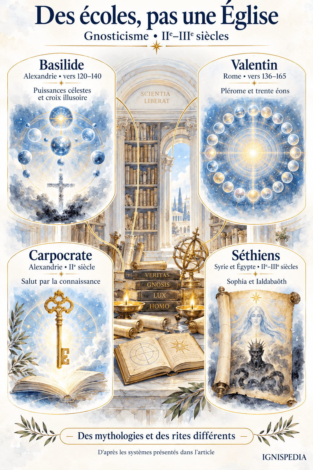 Basilide, Valentin, Carpocrate et les séthiens : foyers et doctrines