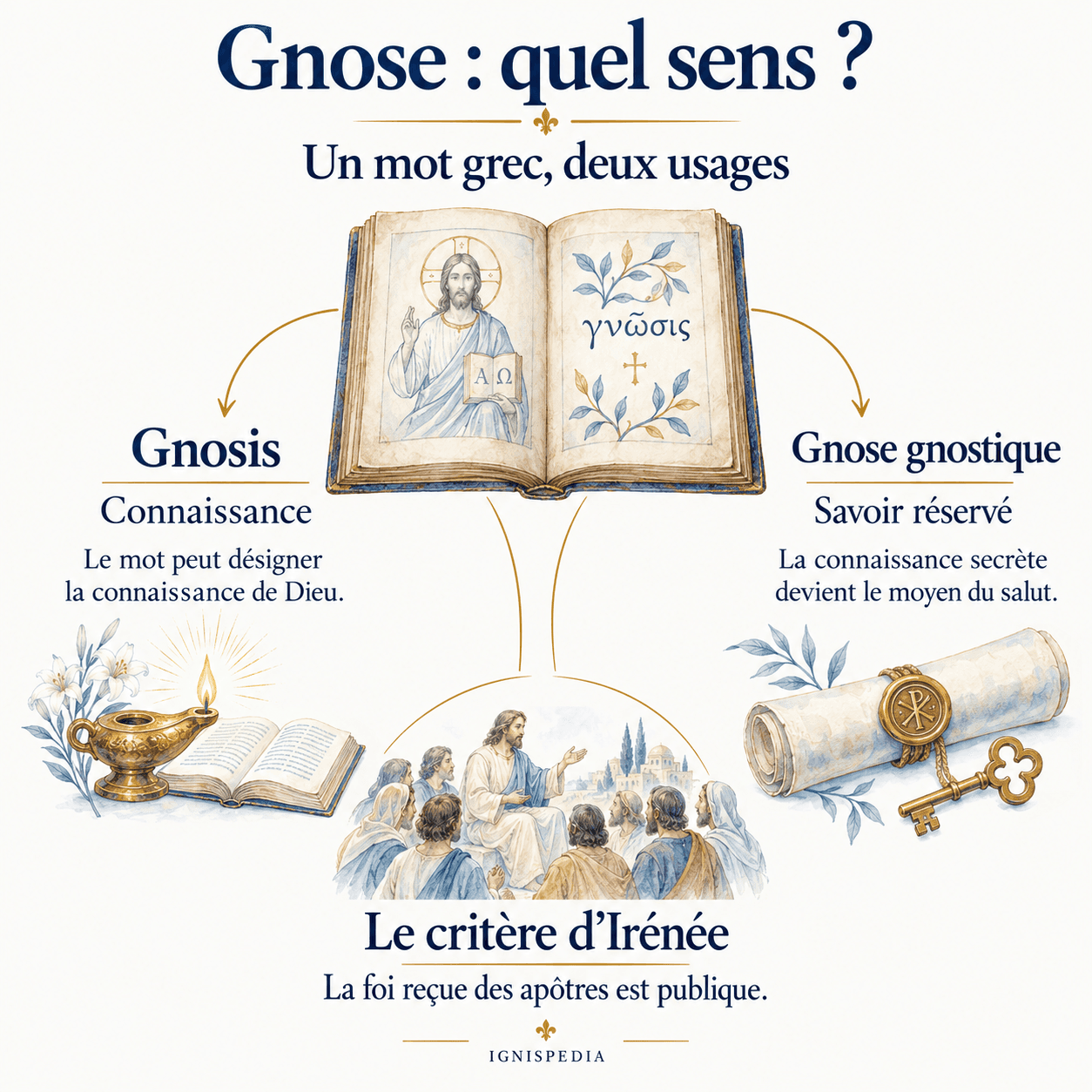 Les deux usages du mot gnose : connaissance et savoir réservé