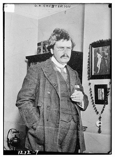 Fotografisches Porträt von G. K. Chesterton.