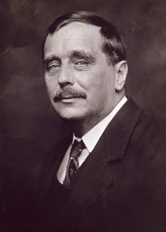 Fotografisches Porträt von H. G. Wells, aufgenommen von George Charles Beresford.