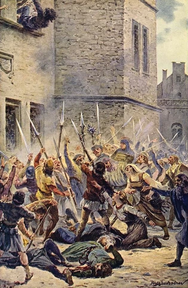 The First Defenestration of Prague on 30 July 1419