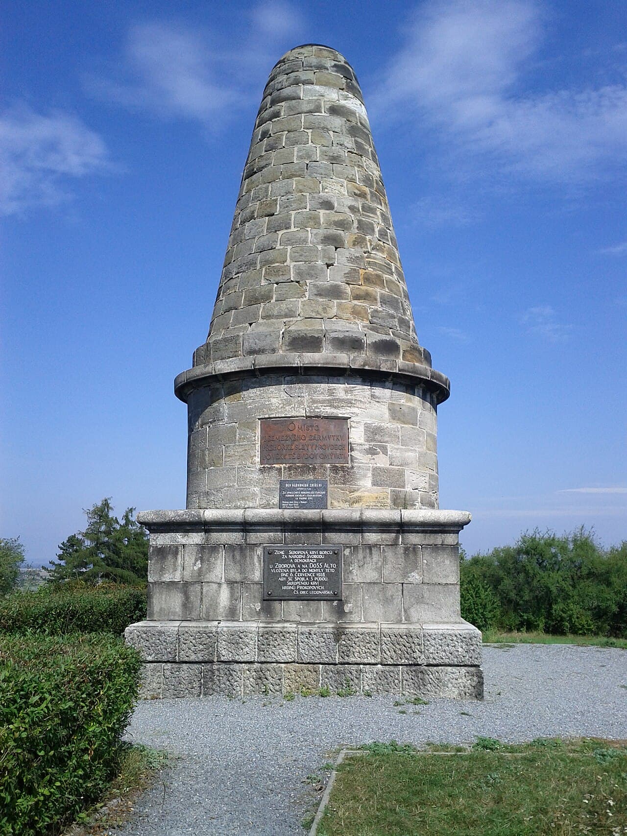 Memorial on the battlefield of Lipany, 30 May 1434