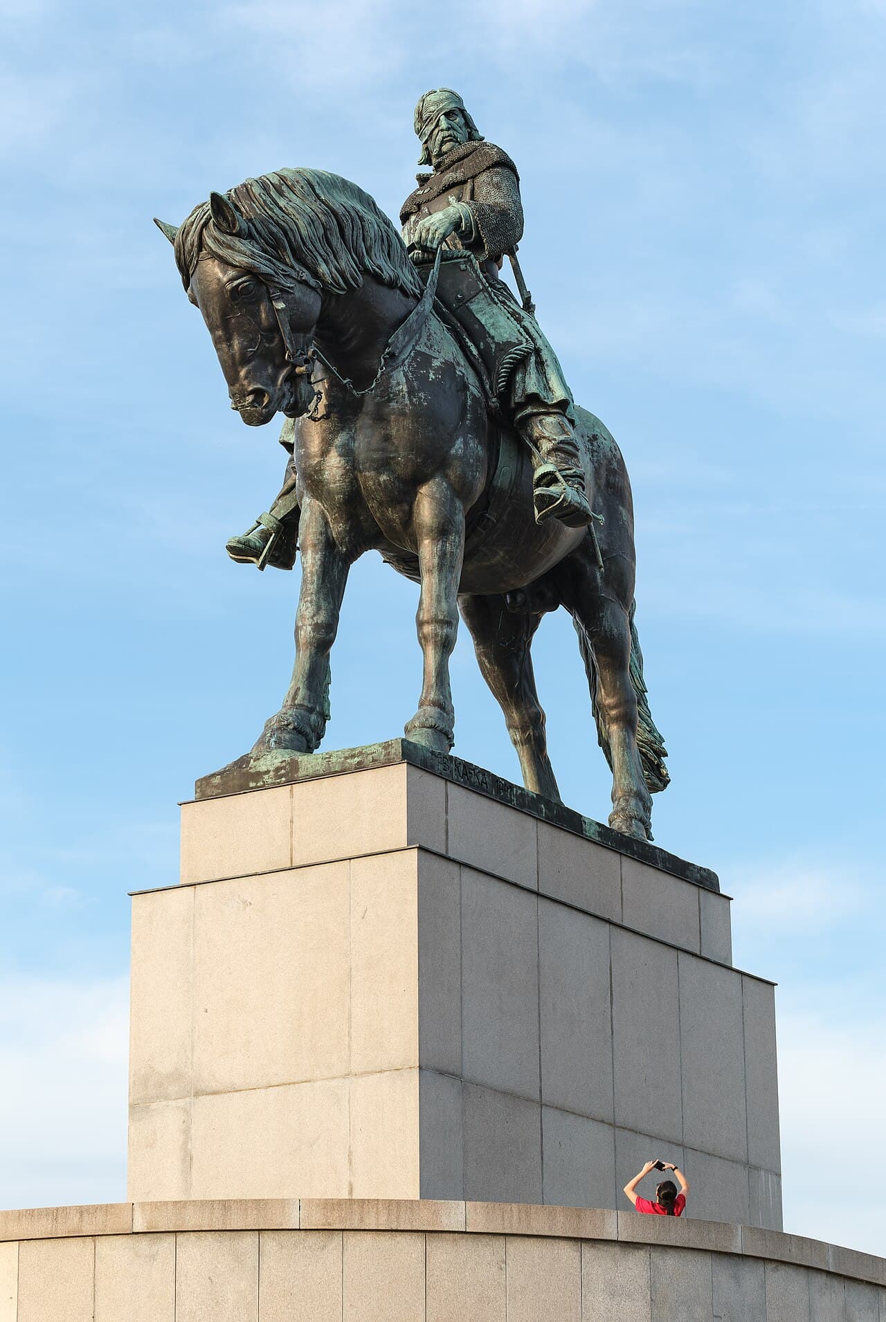 Equestrian statue of Jan Zizka on Vitkov Hill in Prague