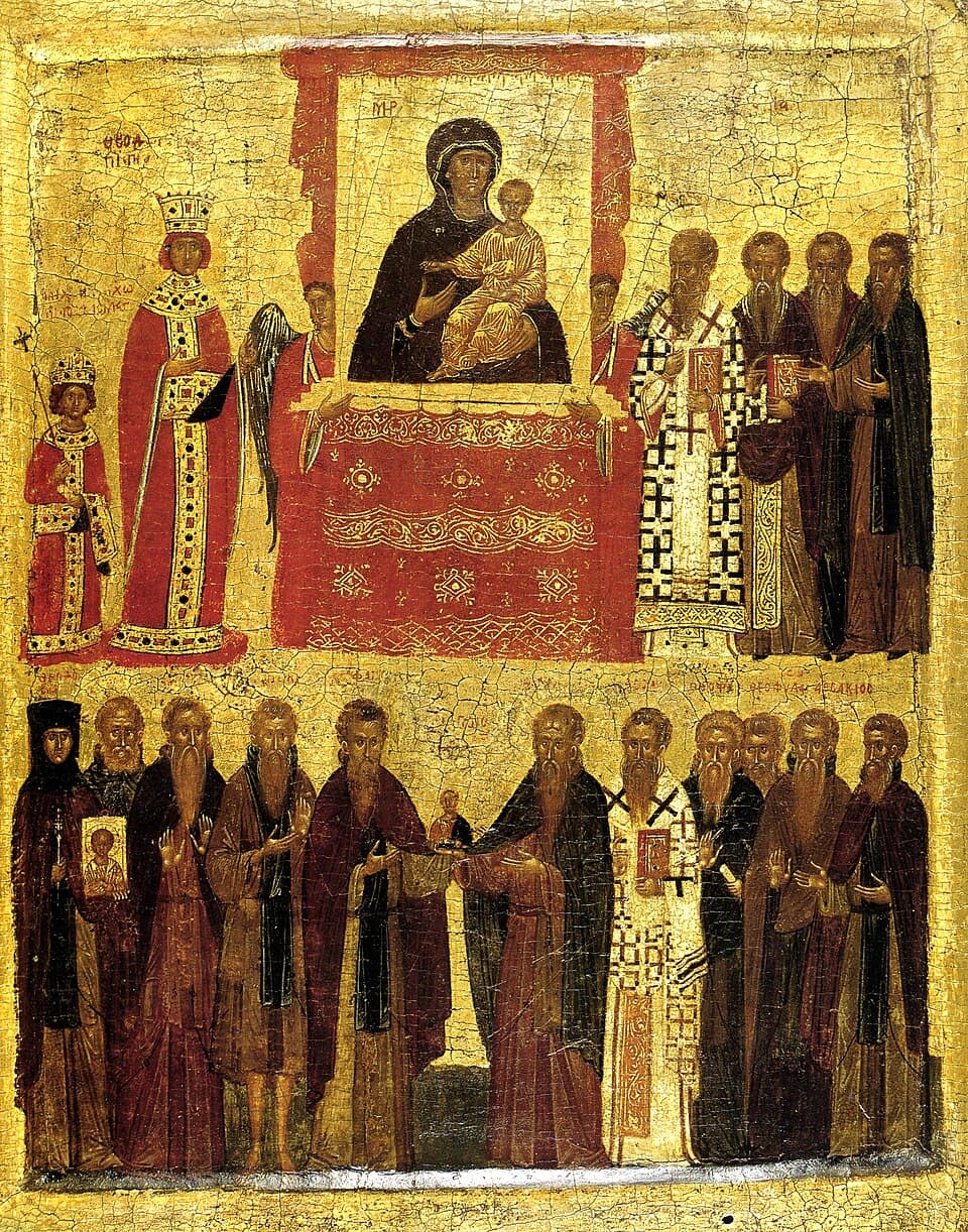 Icon of the Triumph of Orthodoxy, Constantinople, about 1400