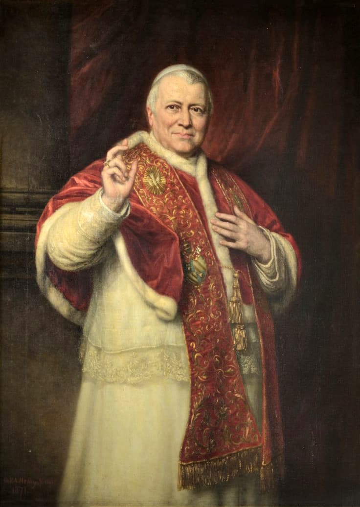 Porträt von Papst Pius IX., gemalt von George Peter Alexander Healy im Jahr 1871