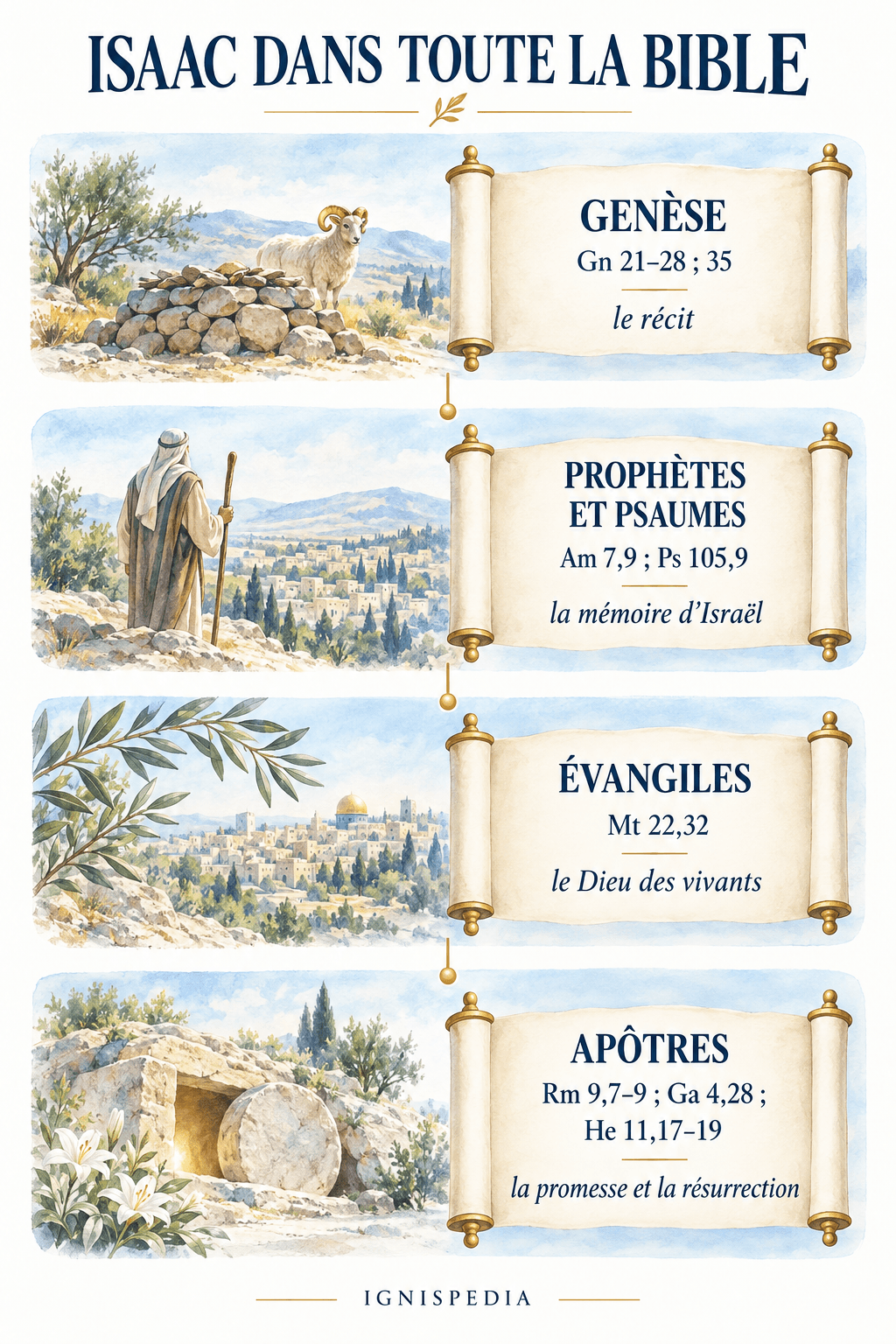 La Genèse, les prophètes, les évangiles et les apôtres évoquent Isaac comme héritier de la promesse