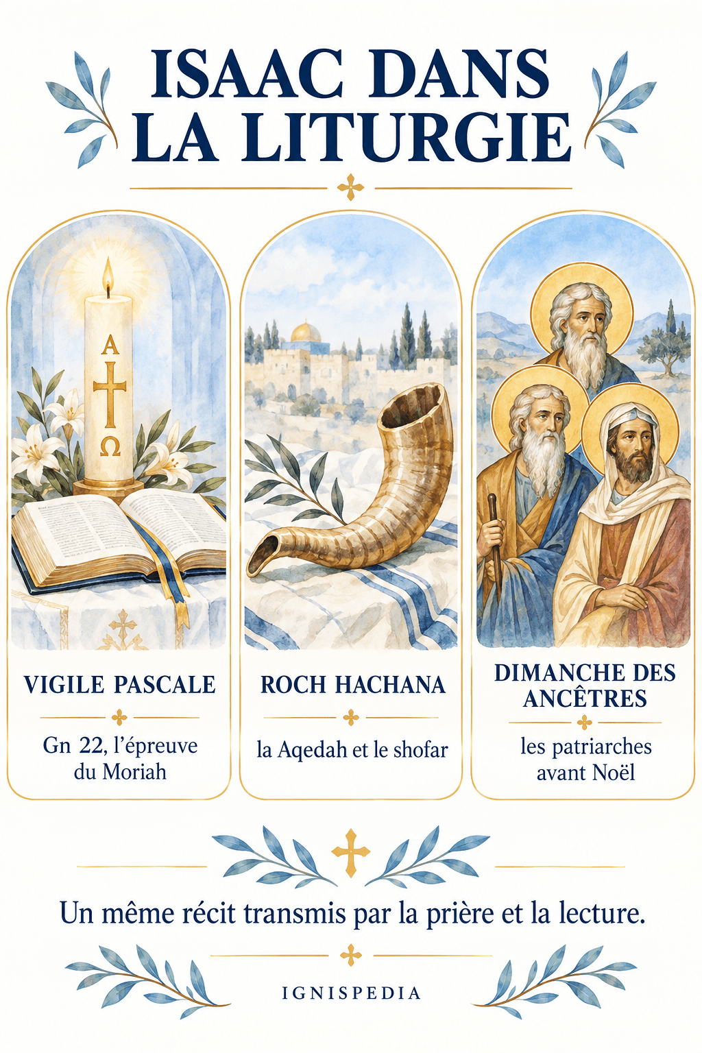 Trois usages liturgiques du récit d'Isaac : Vigile pascale, Roch Hachana et dimanche des Ancêtres