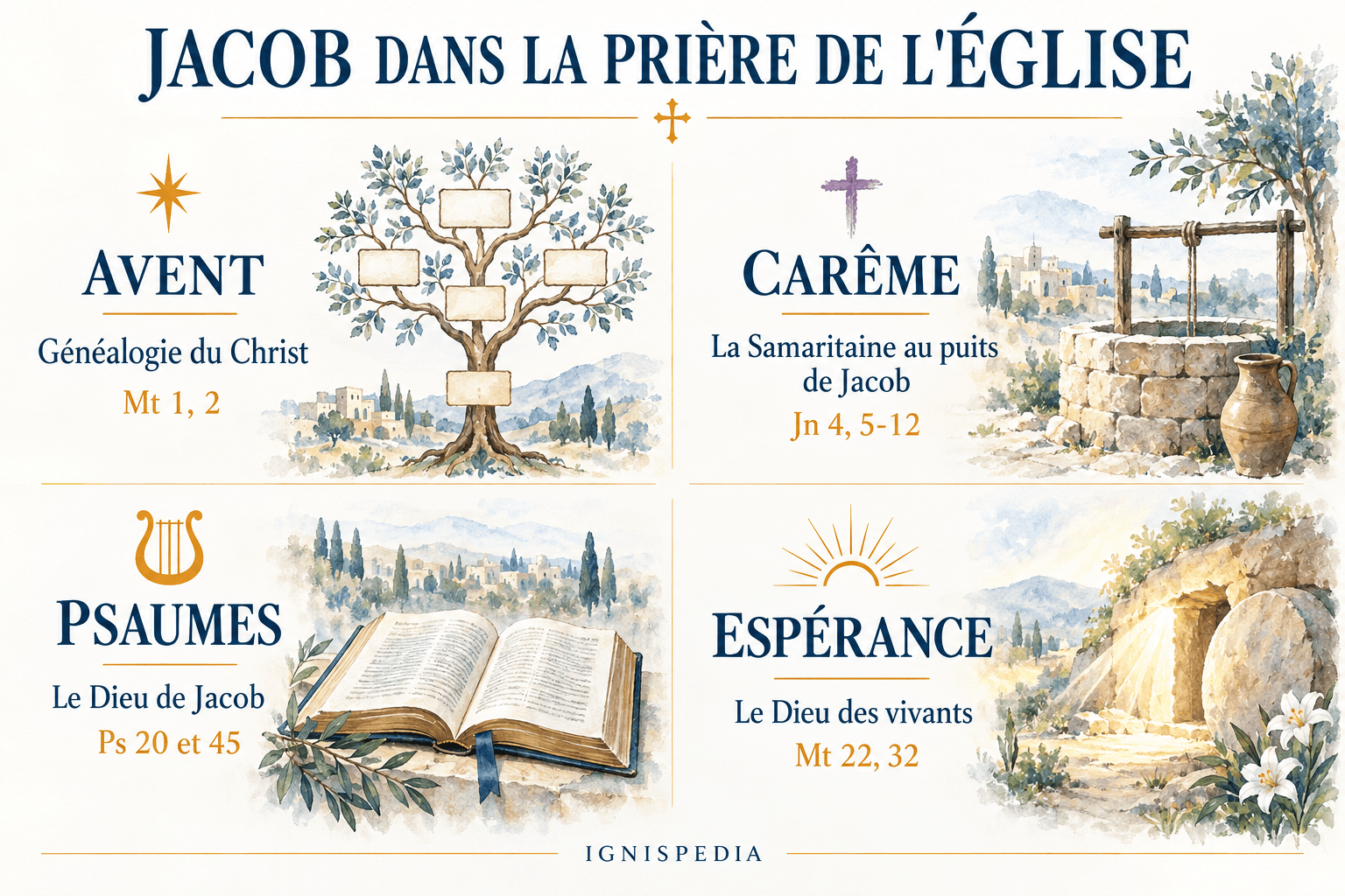 Jacob dans l'Avent, le Carême, les psaumes et l'espérance de la résurrection