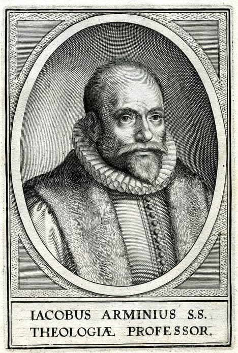 Portrait gravé de Jacobus Arminius, professeur de théologie