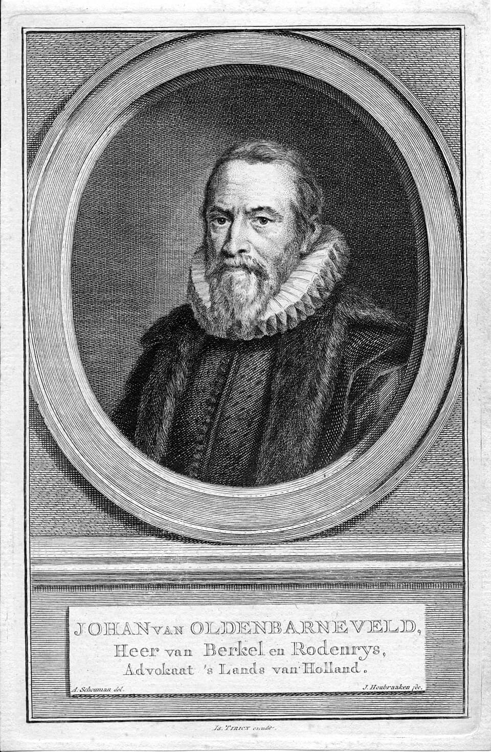 Portrait gravé de Johan van Oldenbarnevelt