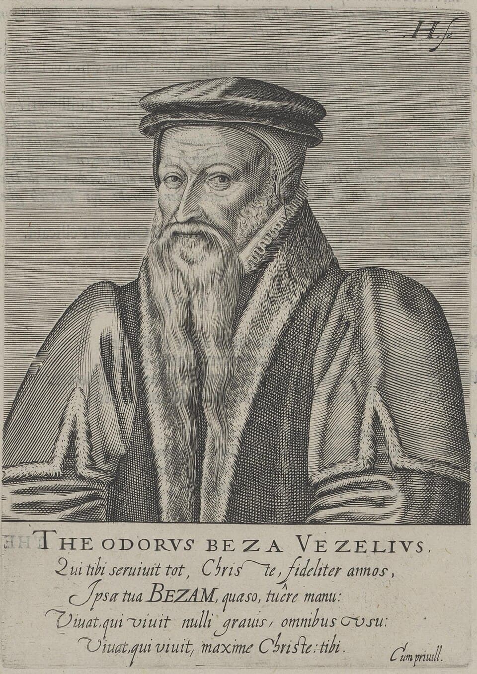 Portrait gravé de Théodore de Bèze