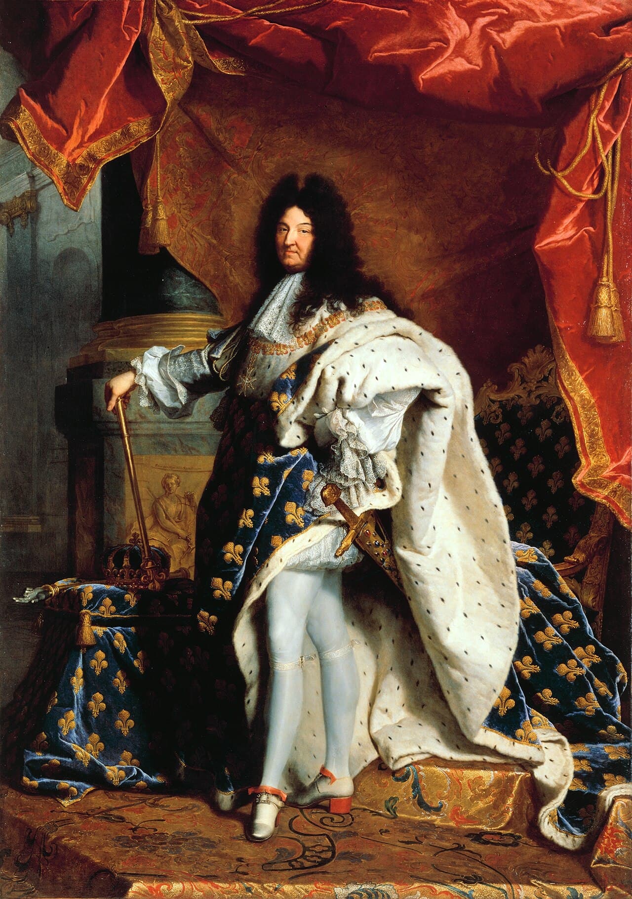Ludwig XIV. im Krönungsornat, Gemälde von Hyacinthe Rigaud, 1701