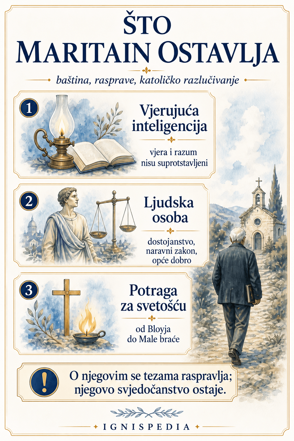 Zbirna infografika o baštini Jacquesa Maritaina