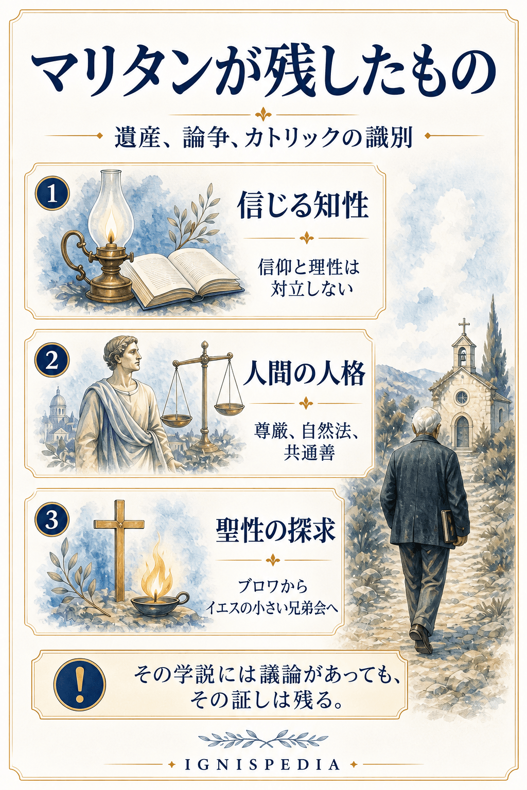 ジャック・マリタンの遺産の総合インフォグラフィック