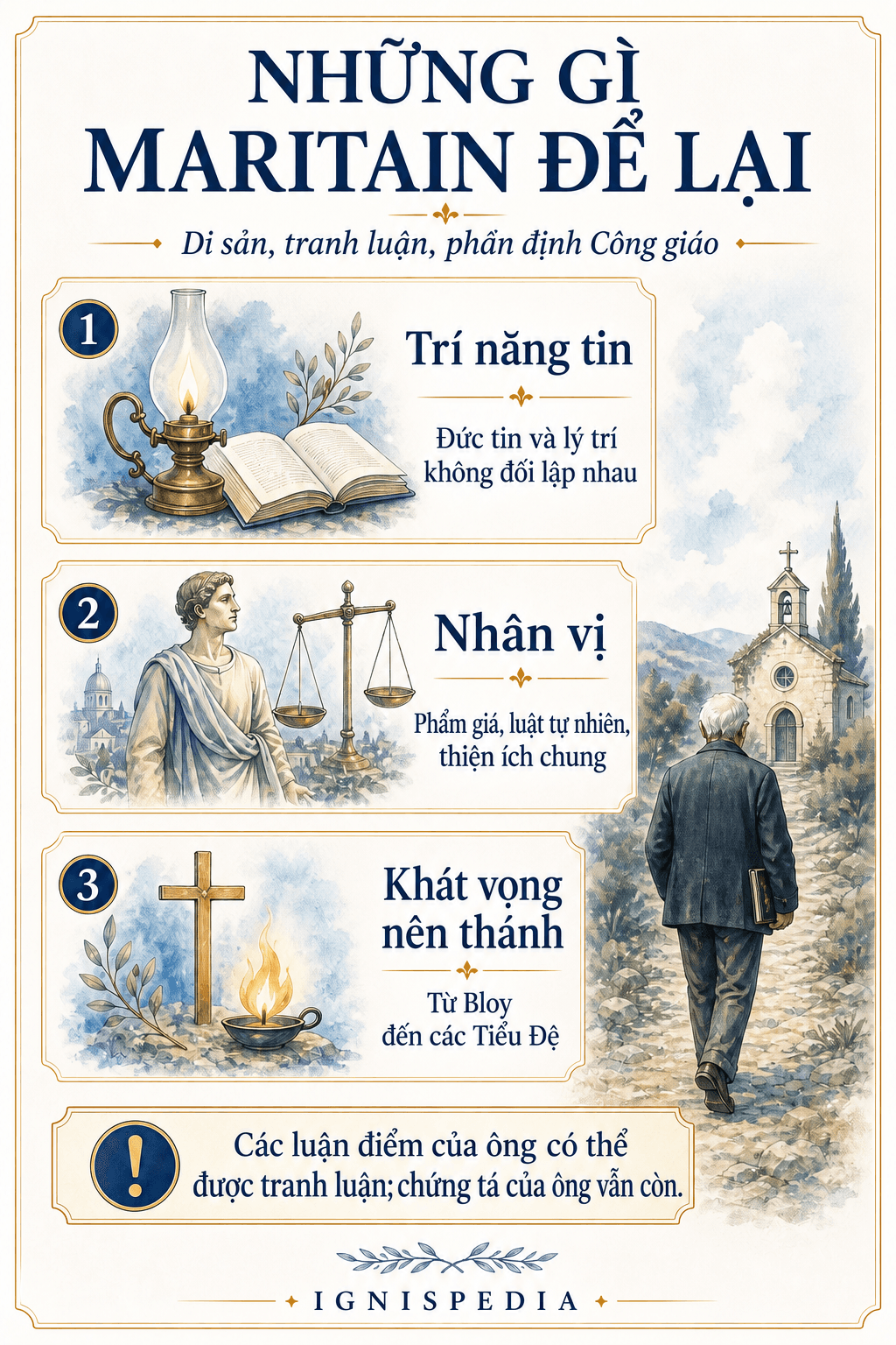 Infographic tổng hợp về di sản của Jacques Maritain