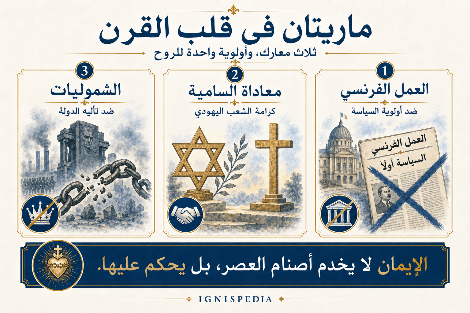 إنفوغرافيك عن معارك جاك ماريتان في قلب القرن