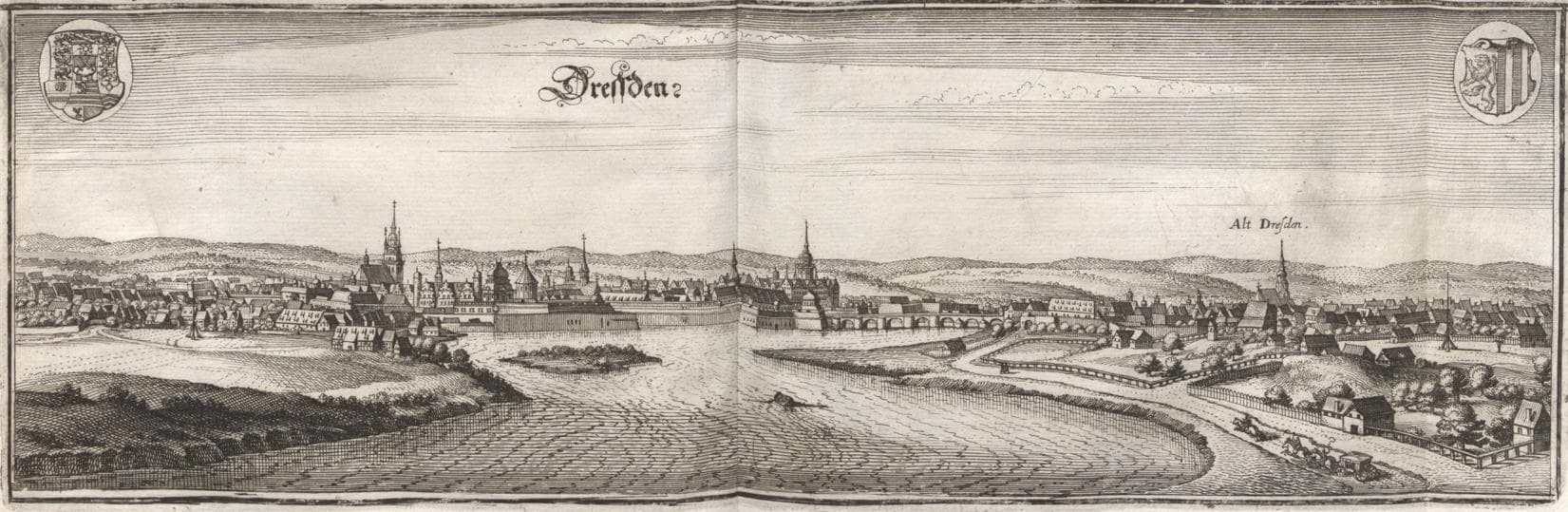 Dresden in Merian's Topographia (1650)
