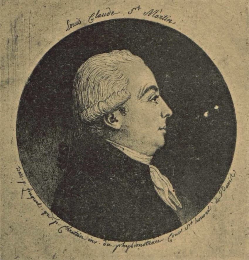 Louis-Claude de Saint-Martin, portrait by physionotrace (late 18th century)