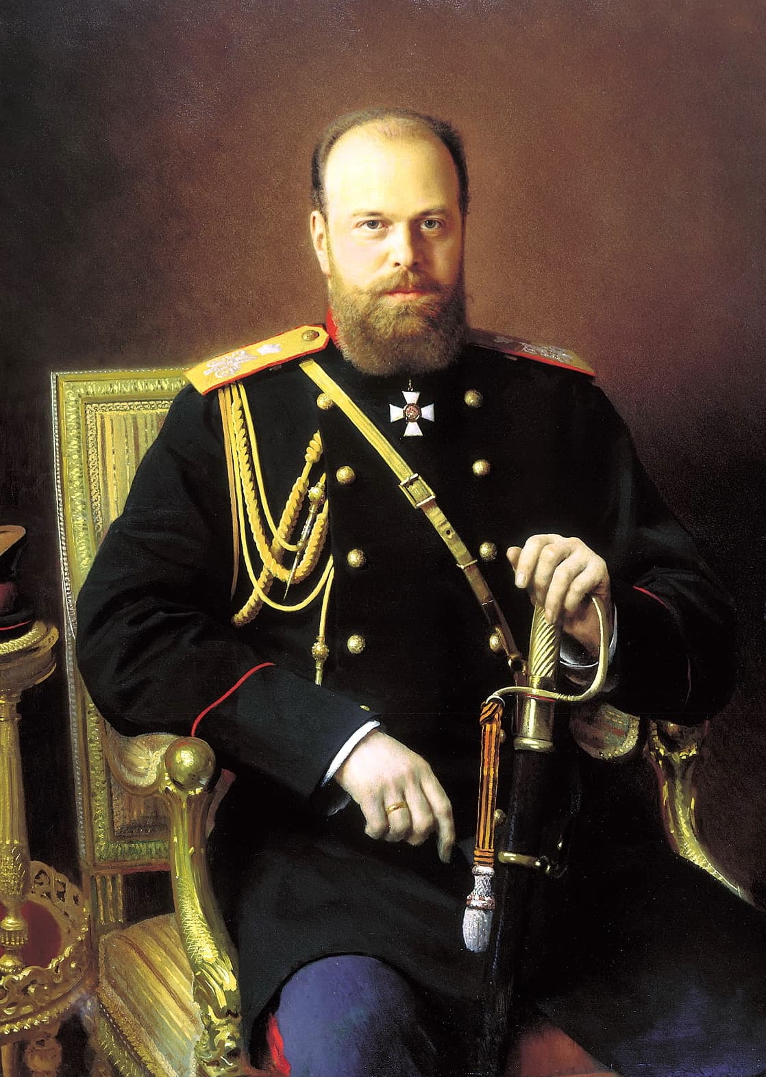 Retrato do imperador Alexandre III pintado por Ivan Kramskoï em 1886