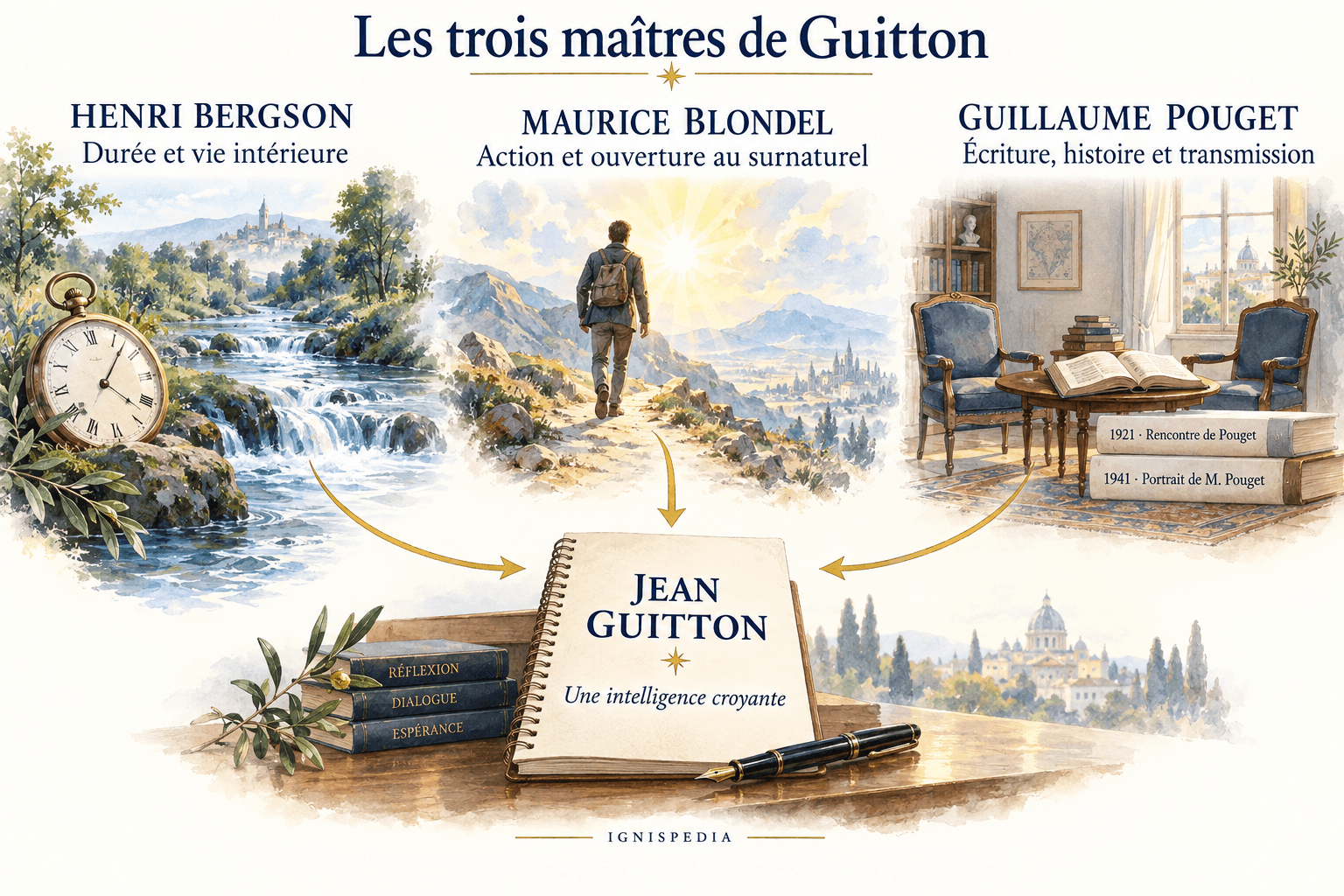 Bergson, Blondel und Pouget: drei Einflüsse auf Jean Guittons Denken