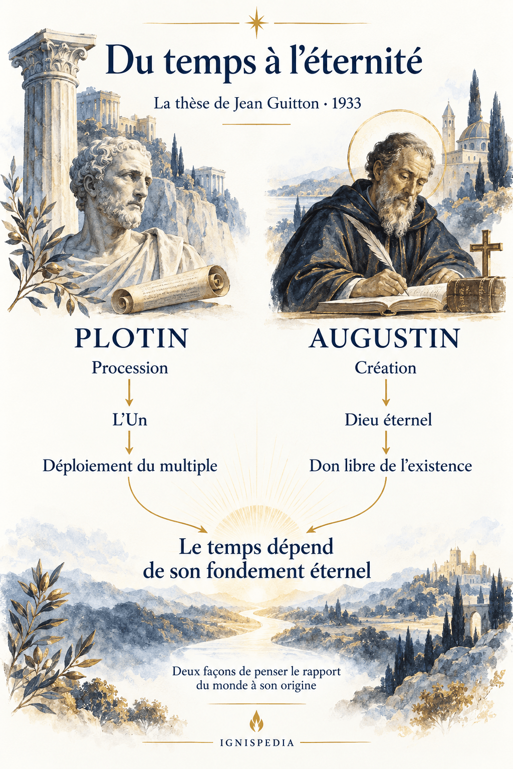 Vergleich von Prozession bei Plotin und Schöpfung bei Augustinus in Guittons These