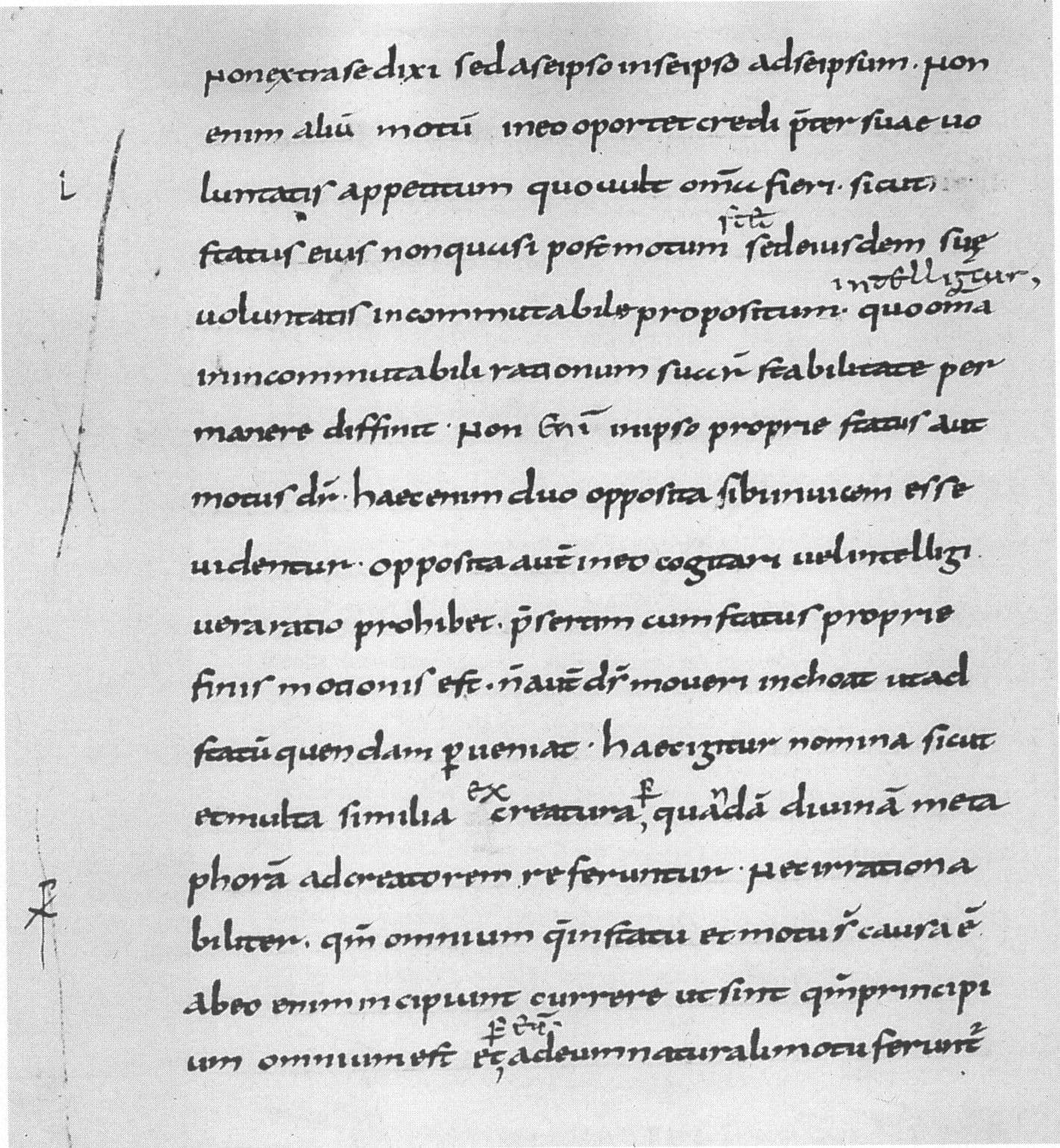 Feuillet du Periphyseon de Jean Scot Érigène conservé dans un manuscrit de Reims vers 875