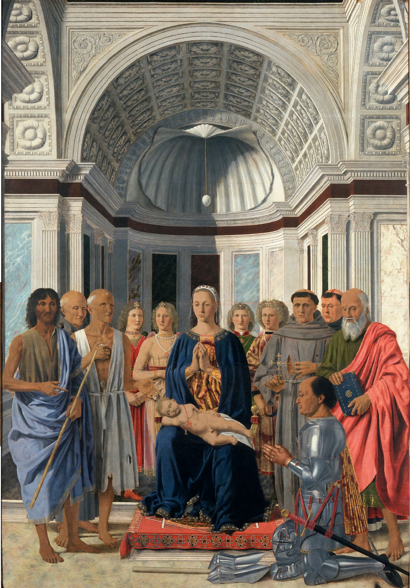 Le Baptême du Christ par Piero della Francesca, vers 1448-1450, National Gallery de Londres
